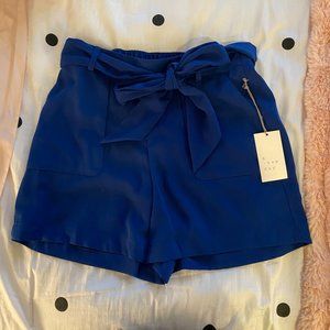 Blue Paper Bag Shorts
